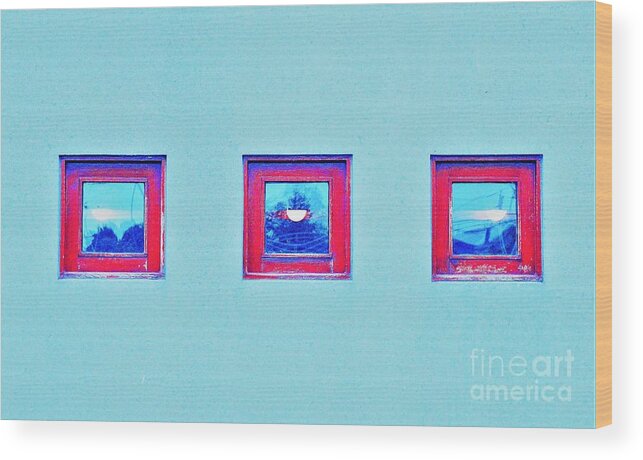 Windows Wood Print featuring the photograph Threes by Merle Grenz