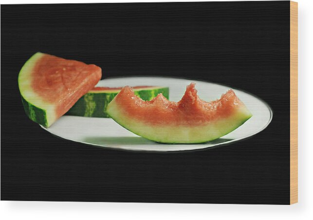Fruit Wood Print featuring the photograph Watermelon Rind by Diana Angstadt