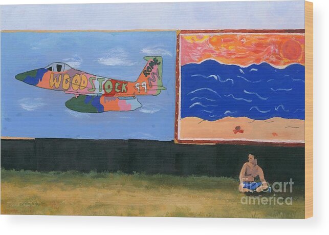 Acrylic Wood Print featuring the painting Woodstock 99 Revisited by Lynne Reichhart