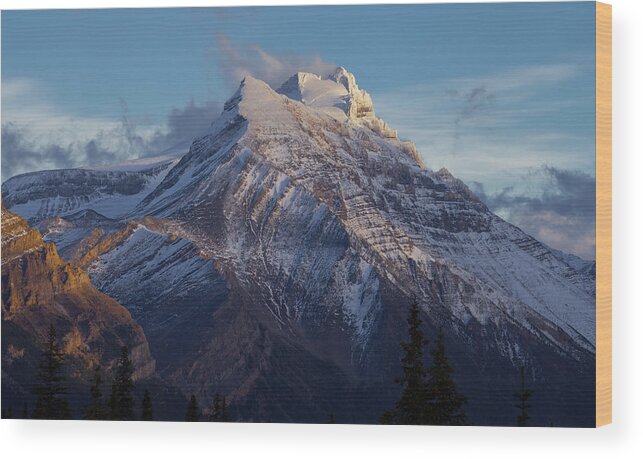 Scenics Wood Print featuring the photograph Canadian Rockies #1 by Ron Crabtree