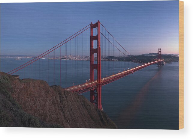 San Francisco Wood Print featuring the photograph Golden Gate Bridge #1 by Stephanhoerold
