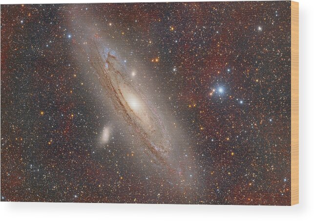 Andromeda Wood Print featuring the photograph Andromeda with Hydrogen Clouds by Dennis Sprinkle