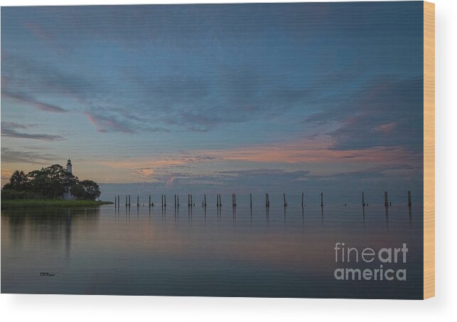 Sunrises Wood Print featuring the photograph Epic Lighthouse Sunrise by DB Hayes