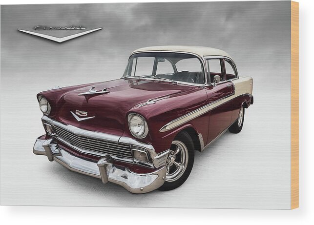 56 Chevy Wood Print featuring the digital art Fifty-Six Chevy by Douglas Pittman