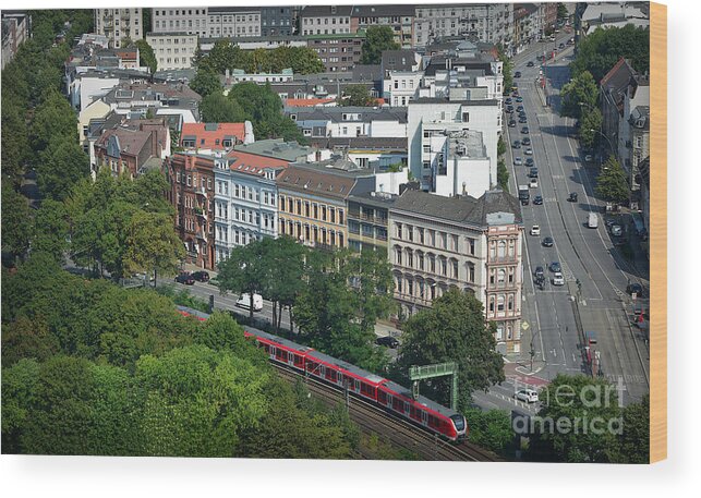 Hamburg Wood Print featuring the photograph Grindelallee, Rotherbaum District by Yvonne Johnstone