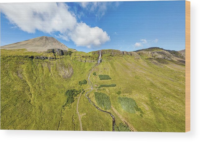 David Letts Wood Print featuring the photograph Iceland Volcano by David Letts
