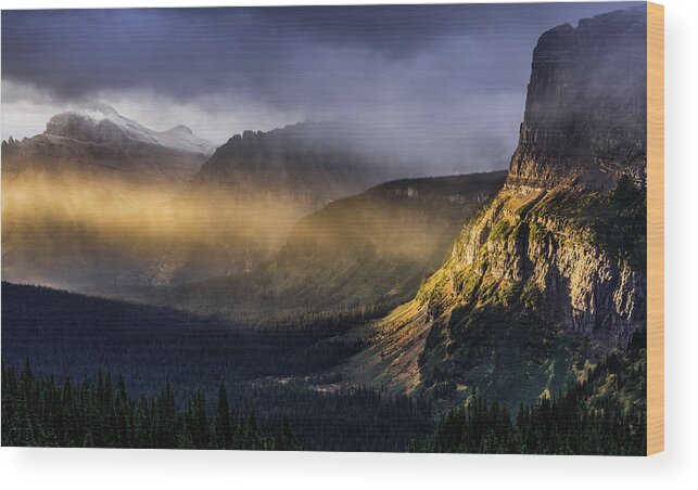 Sunlight Wood Print featuring the photograph Montana Morning by Gary Migues