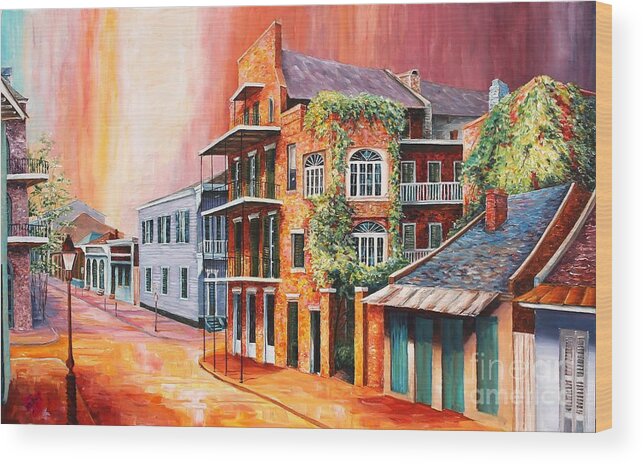 New Orleans Wood Print featuring the painting New Orleans Summer by Diane Millsap