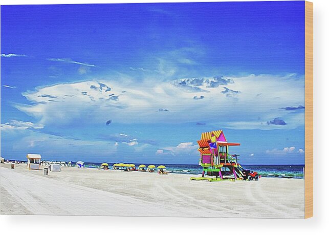 South Beach Wood Print featuring the photograph South Beach by Stoney Lawrentz