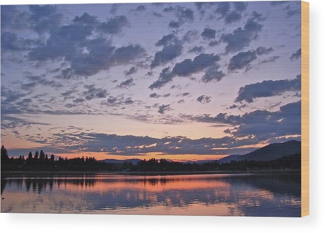 Scenics Wood Print featuring the photograph Sunrise At Cocolalla Lake, Idaho by Tkl