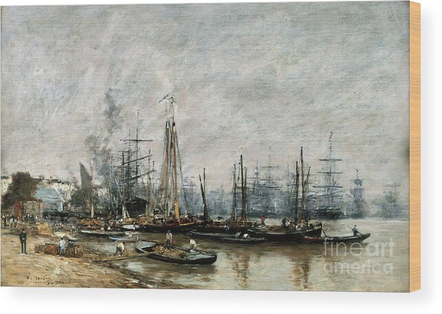 Working Wood Print featuring the drawing The Harbour Of Bordeaux, 1874. Artist by Print Collector