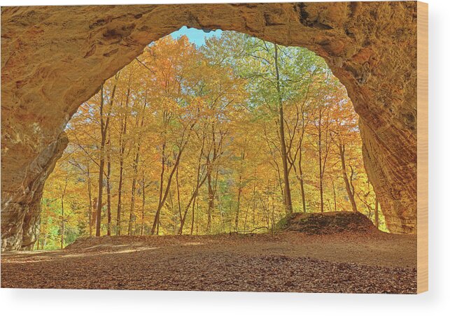 Park Wood Print featuring the photograph The Council Overhang #1 by Jim Vallee