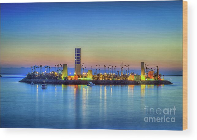 Thums Island White Wood Print featuring the photograph Thums Island White Long Beach by David Zanzinger