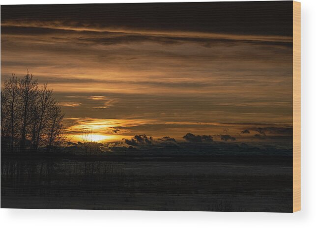  Wood Print featuring the photograph Chinook Sunset 2 by Phil And Karen Rispin