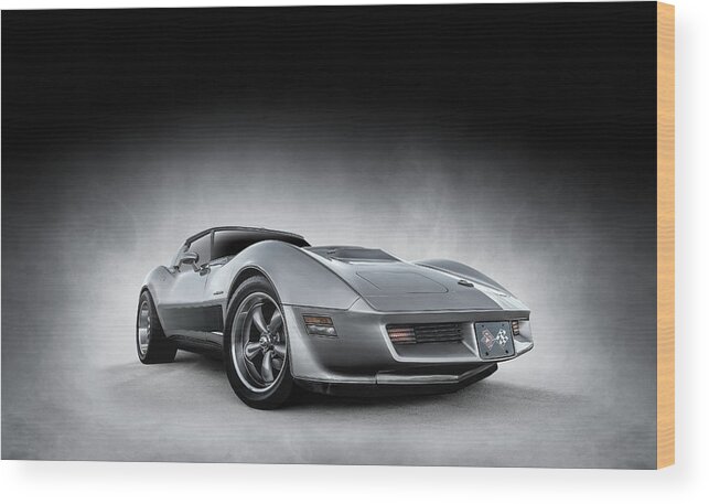 Corvette Wood Print featuring the digital art Classic C3 Corvette by Douglas Pittman