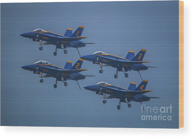 Navy Wood Print featuring the photograph Dirty Flyby by Tom Claud