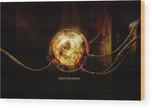Decaydead Wood Print featuring the digital art Embryodead by Argus Dorian