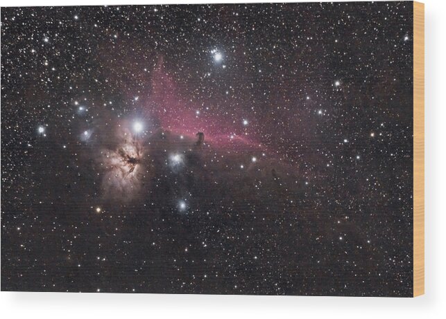 Astrophotography Wood Print featuring the photograph Horsehead Nebula by Grant Twiss