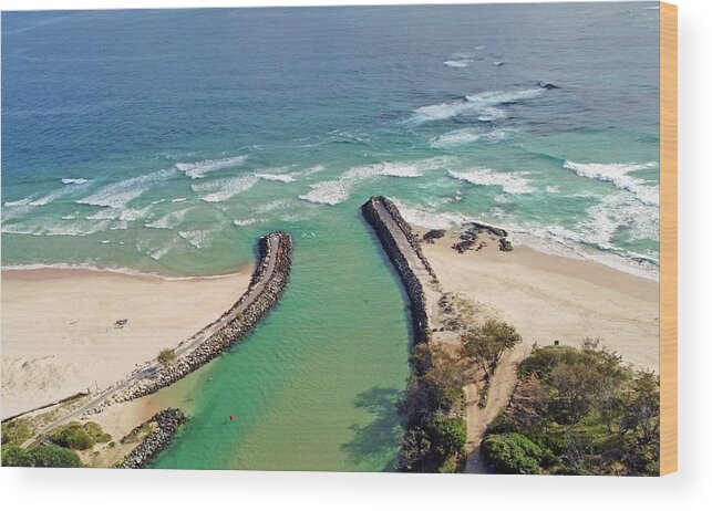 Kingscliff Wood Print featuring the photograph Kingscliff Creek by Andre Petrov