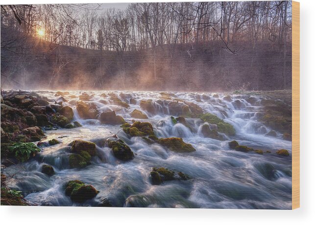 Sunrise Wood Print featuring the photograph Meramac Spring II by Robert Charity