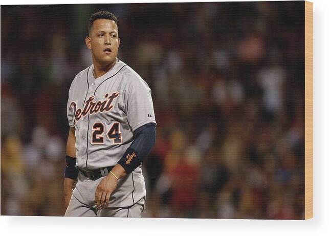 Second Inning Wood Print featuring the photograph Miguel Cabrera by Winslow Townson