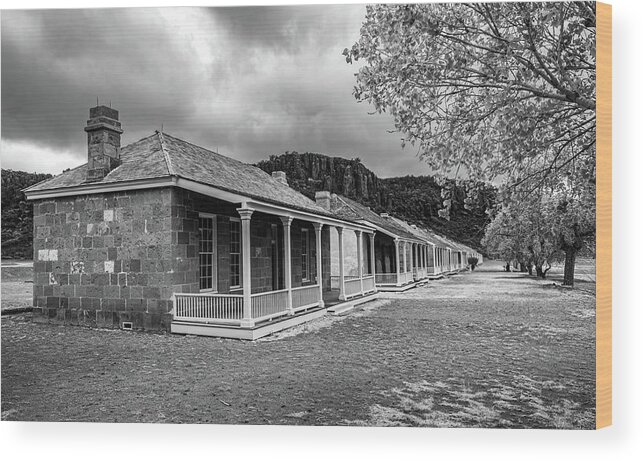 Texas Wood Print featuring the photograph Officer's Row Fort Davis by Peyton Vaughn