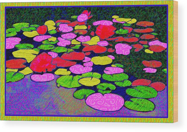 Lily Pads Wood Print featuring the digital art Pond Life by Rod Whyte