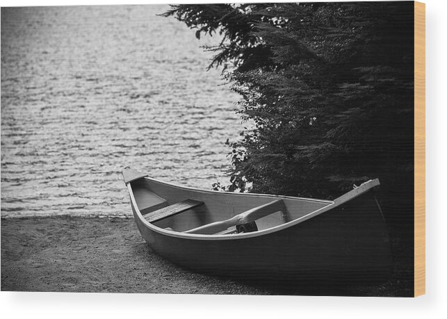 Canoe Wood Print featuring the photograph Quiet Canoe by Jim Whitley