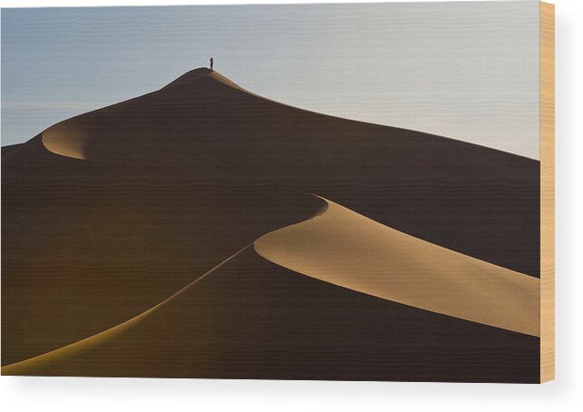 Scenics Wood Print featuring the photograph Rub Al-Khali Desert (Empty Quarter) by All Rights Reserved for Ahmed Al-Shukaili