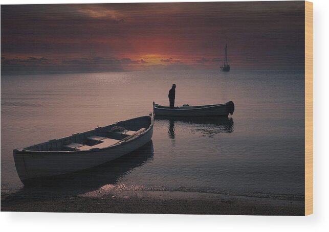 Sailing Wood Print featuring the photograph The Captain by Fred LeBlanc