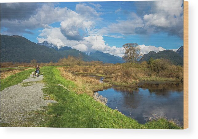 Alex Lyubar Wood Print featuring the photograph Walk by Mountain Valley by Alex Lyubar