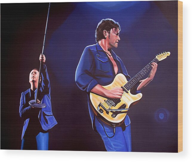 Simple Minds Wood Print featuring the painting Simple Minds by Paul Meijering