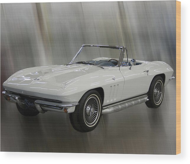 1965 Chevy Corvette Wood Print featuring the photograph 1965 Chevy Corvette by M Three Photos