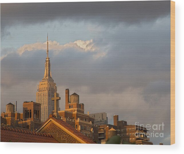 Empire State Building Wood Print featuring the photograph Empire State Building by Jim West