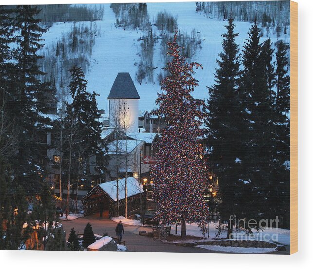 Vail Colorado Wood Print featuring the photograph 5 O'Clock Somewhere by Fiona Kennard