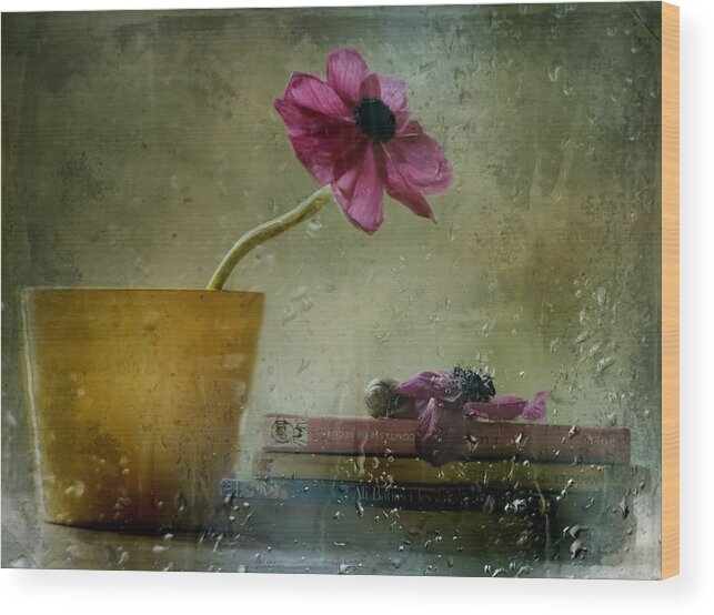 Still Life Wood Print featuring the photograph A Day To Stay At Home by Delphine Devos