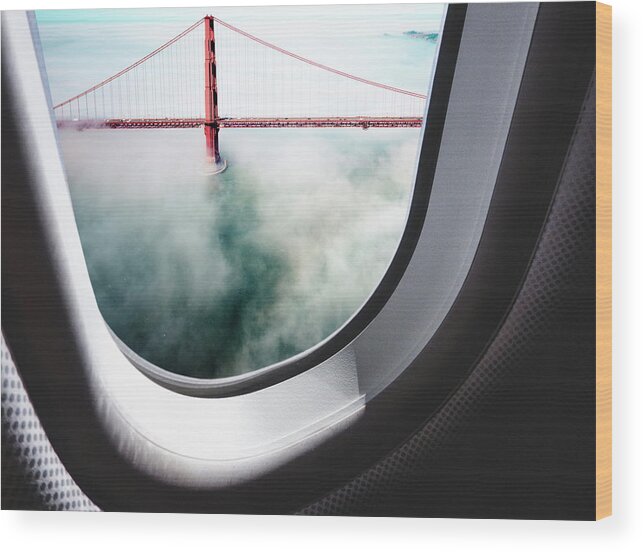 Scenics Wood Print featuring the photograph Aerial View Of San Francisco Golden by Franckreporter