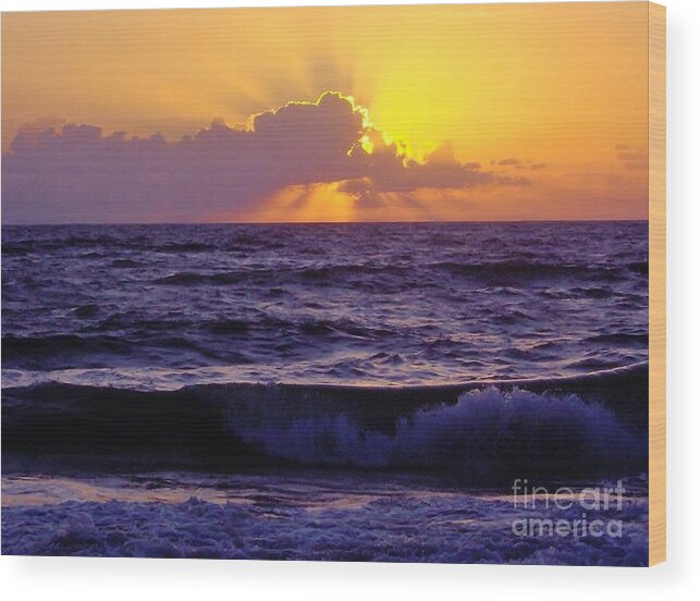 Bestseller Wood Print featuring the photograph Amazing - Florida - Sunrise by D Hackett