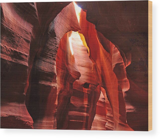 Antelope Canyon Wood Print featuring the photograph Antelope Canyon 3 by Mitchell R Grosky