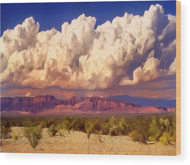 Arizona Wood Print featuring the painting Arizona Monsoon by Dominic Piperata