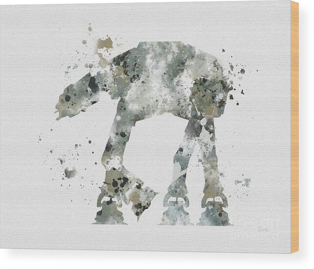 Star Wars Wood Print featuring the mixed media At - At by My Inspiration