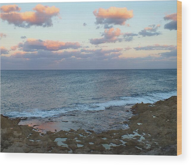 Duane Mccullough Wood Print featuring the photograph Atlantic Sunset at Whale Point by Duane McCullough