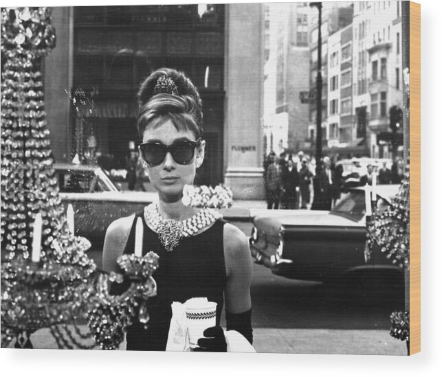 Audrey Hepburn in Iconic Scene Wood Print featuring the digital art Audrey Hepburn Breakfast at Tiffany's by Georgia Clare Audrey Hepburn in Iconic Scene Wood Print featuring the digital art Audrey Hepburn Breakfast at Tiffany's by Georgia Clare
