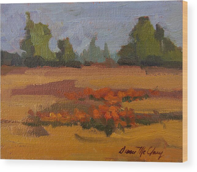 Autumn Wood Print featuring the painting Autumn Poppy Field by Diane McClary