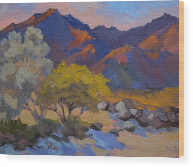 Desert Wood Print featuring the painting Avenida Montezuma Scene by Diane McClary