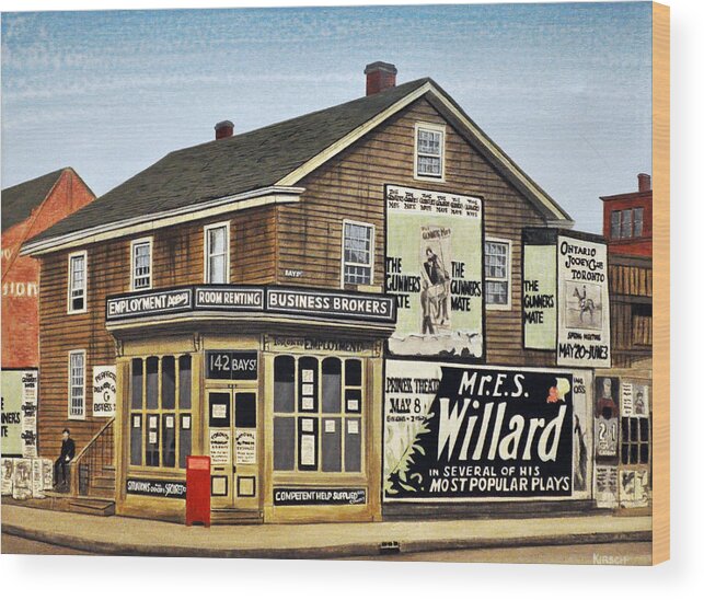 Mcmichael Final Paintings Wood Print featuring the painting Bay and Adelaide Streets 1910 by Kenneth M Kirsch