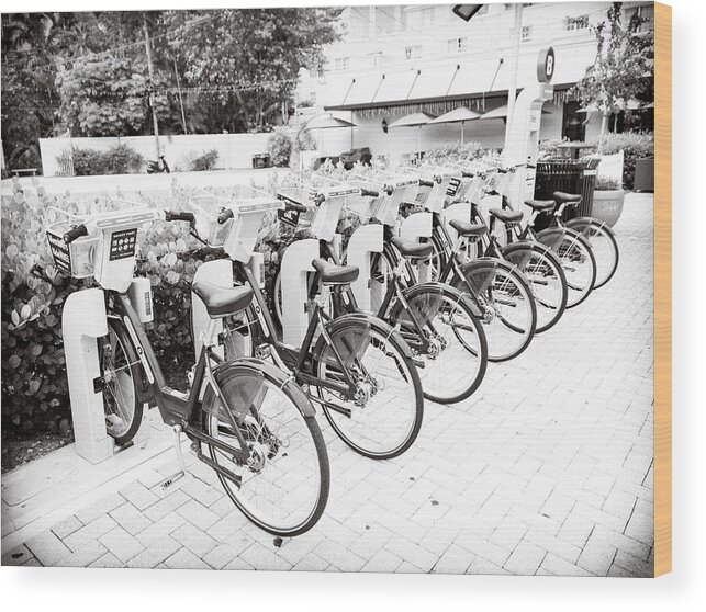 Fort Lauderdale Wood Print featuring the photograph Bicycles by Bill Howard