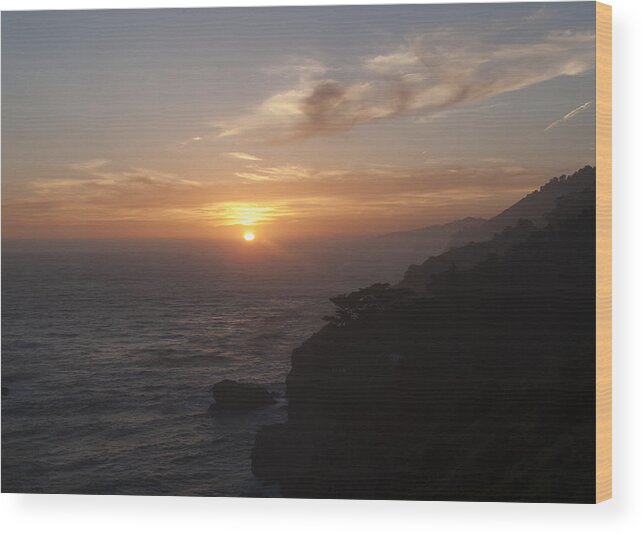 Big Sur Wood Print featuring the photograph Big Sur Sunset by Derek Dean