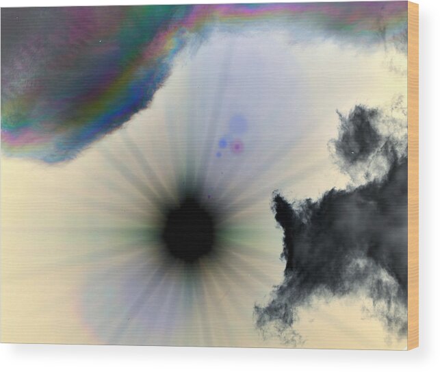 Sun Wood Print featuring the photograph Black hole by Heather L Wright