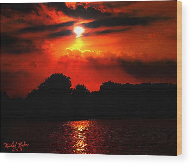 Sunrise Wood Print featuring the photograph Canadian Sunrise by Michael Rucker